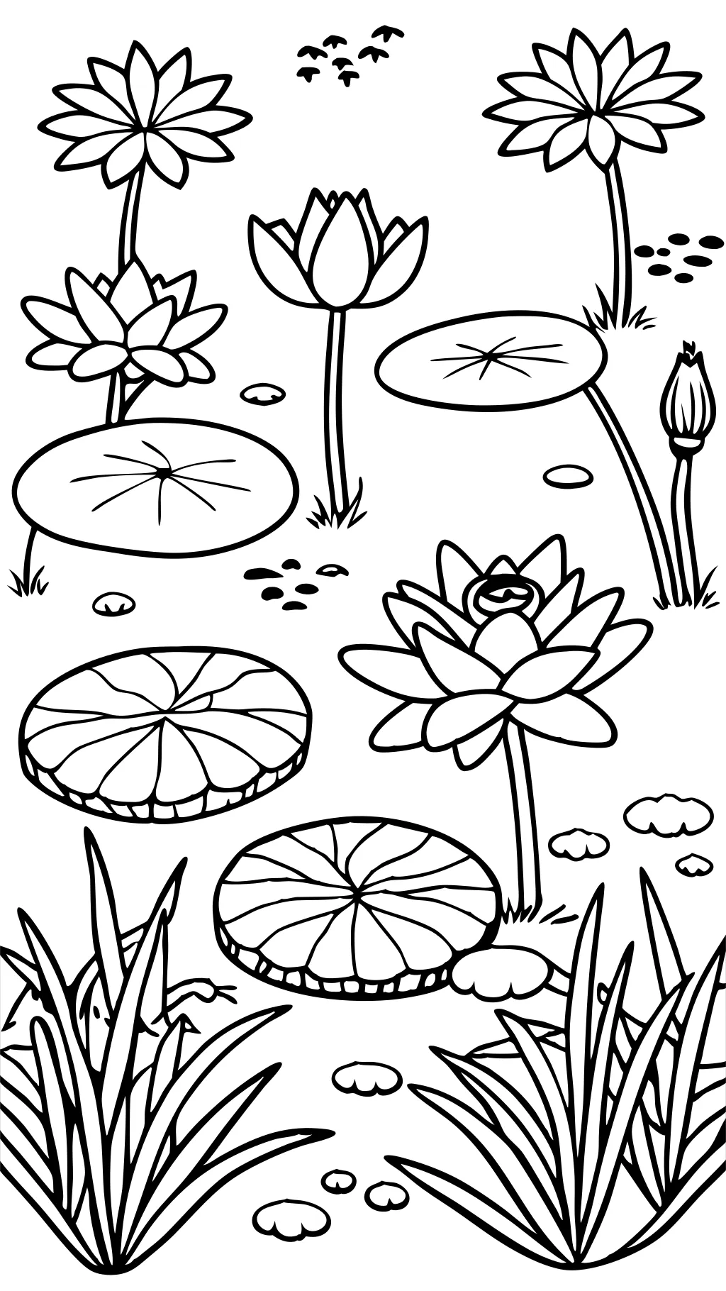 lily pad coloring page